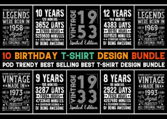 Birthday T-Shirt Design Bundle