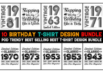 Birthday T-Shirt Design Bundle