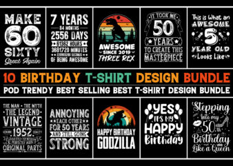 Birthday T-Shirt Design Bundle