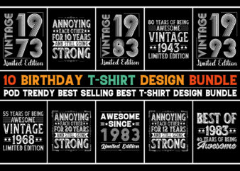 Birthday T-Shirt Design Bundle