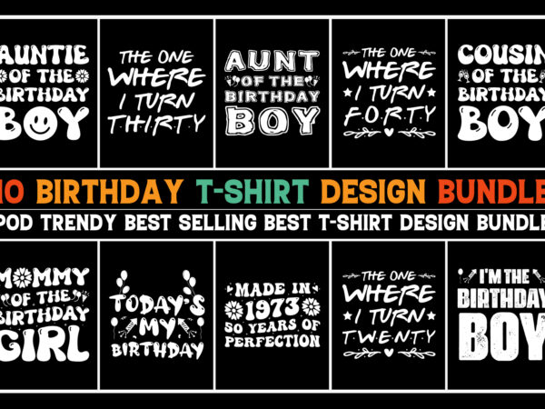 Birthday t-shirt design bundle