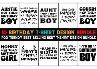 Birthday T-Shirt Design Bundle