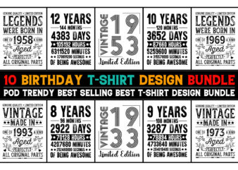 Birthday T-Shirt Design Bundle