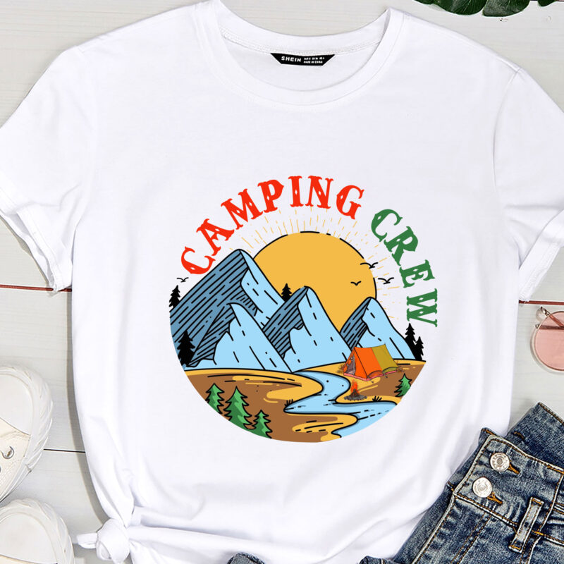 Camping Matching Shirts for Family Camper Group Camping Crew PC