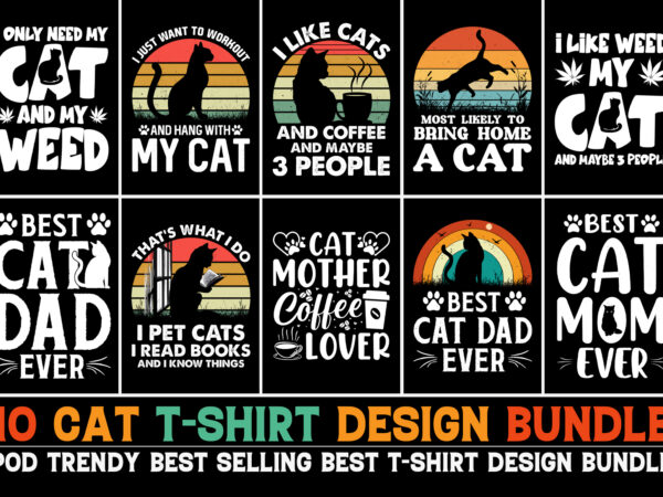 Cat t-shirt design bundle