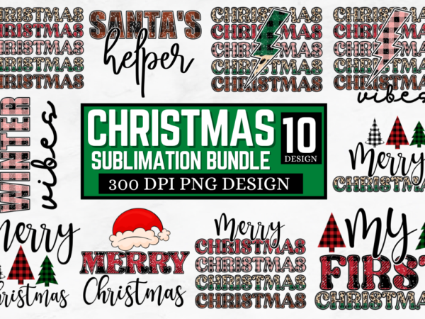 Christmas sublimation t-shirt bundle
