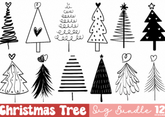 Christmas Tree SvG bundle, Christmas TT-Shirt bundle