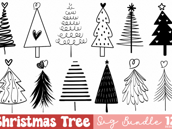 Christmas tree svg bundle, christmas tt-shirt bundle