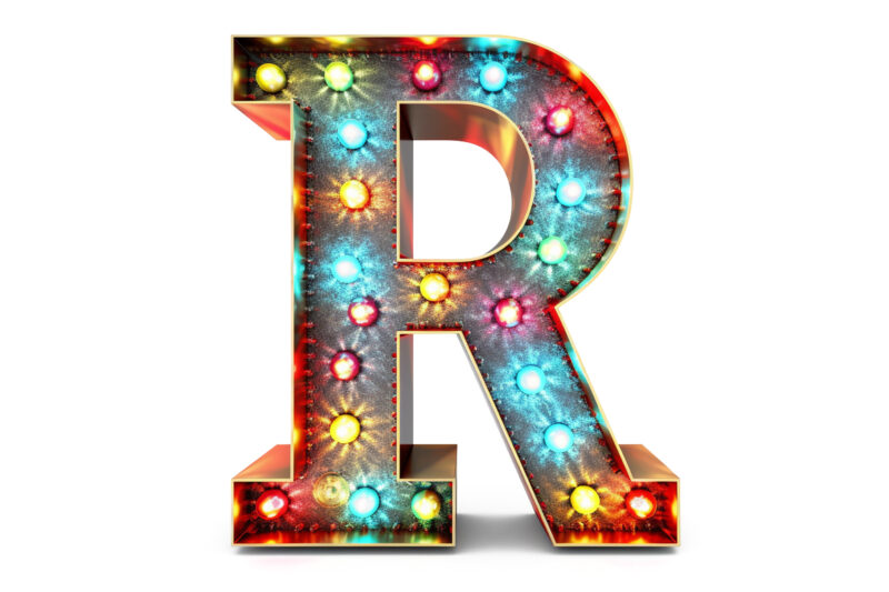 Christmas Lights Letter clipart