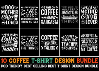 Coffee T-Shirt Design Bundle