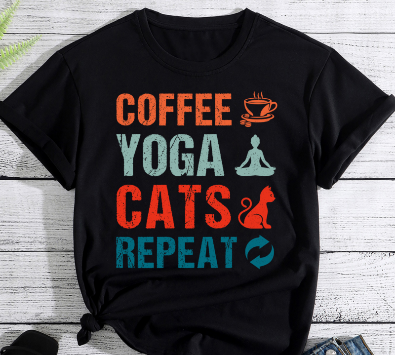 Coffee Yoga Cats Funny Yoga Workout PC