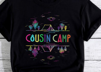 Cousin Camp Shirts 2023 Family Camping Summer Vacation Crew PC t shirt vector file