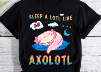 Cute Lazy Sleeping Axolotl Lover Nap Sleep Kids Boys Girls PC