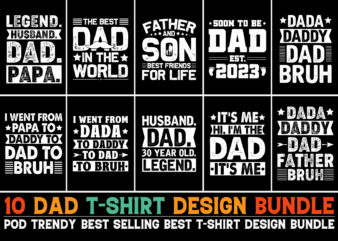 Dad Daddy T-Shirt Design Bundle