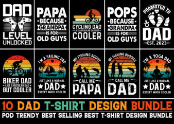 Dad Papa T-Shirt Design Bundle