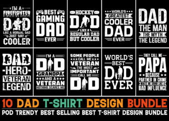 Dad T-Shirt Design Bundle