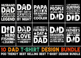 Dad T-Shirt Design Bundle