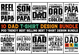 Dad T-Shirt Design Bundle