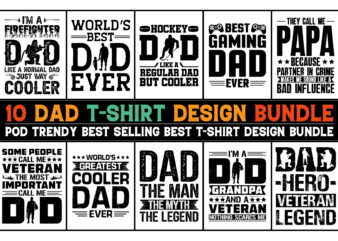 Dad T-Shirt Design Bundle
