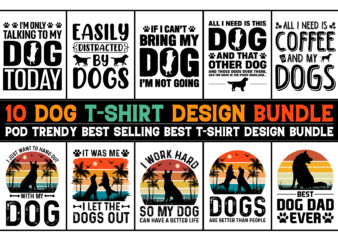 Dog T-Shirt Design Bundle