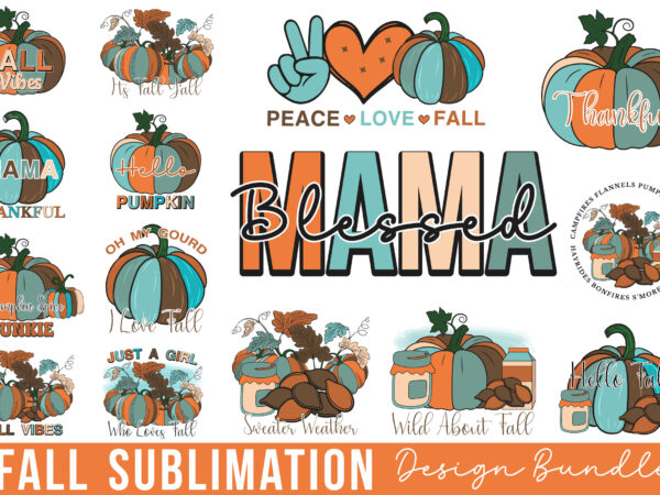 Fall sublimation design bundle
