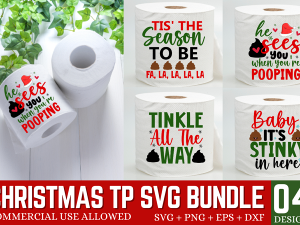 Funny christmas toilet paper svg bundle, christmas t-shirt bundle