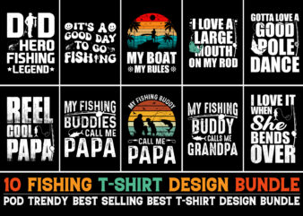 Fishing T-Shirt Design Bundle