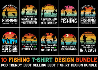 Fishing T-Shirt Design Bundle