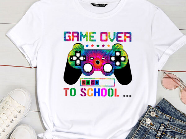 Game over back to school shirt funny kids first day school pc t shirt design template