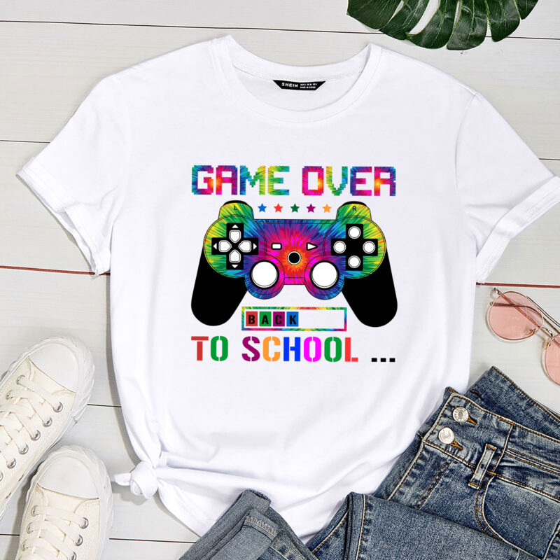Game Over Back To School Shirt Funny Kids First Day School PC