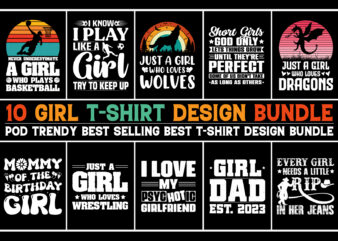 Girl T-Shirt Design Bundle