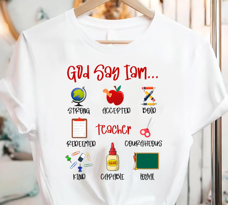 God Says I Am Teacher T-Shirt PC