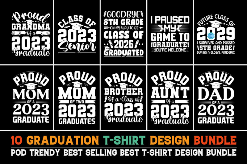 Graduation T-Shirt Design Bundle