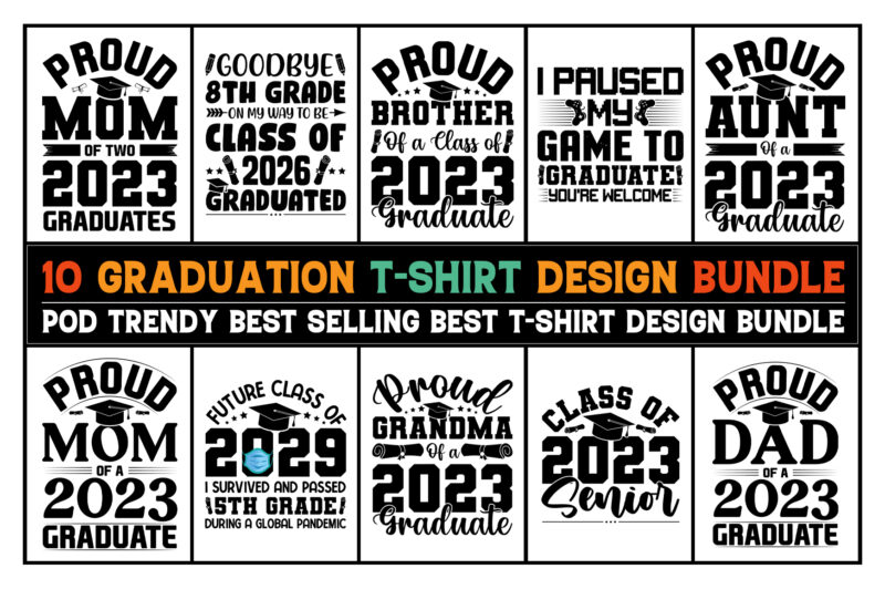 Graduation T-Shirt Design Bundle