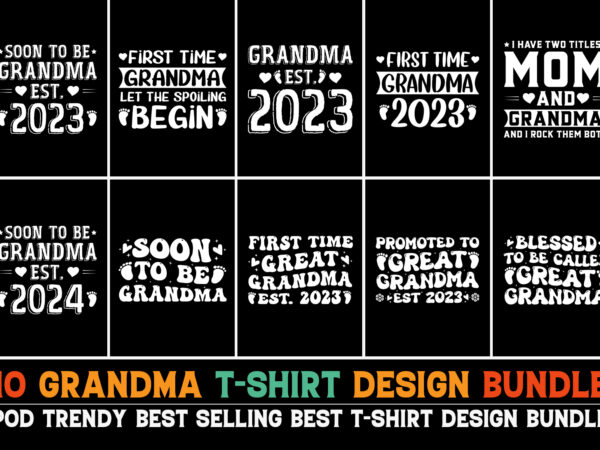 Grandma t-shirt design bundle png