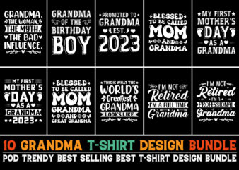 Grandma T-Shirt Design Bundle