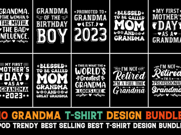 Grandma t-shirt design bundle