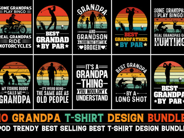 Grandpa t-shirt design bundle