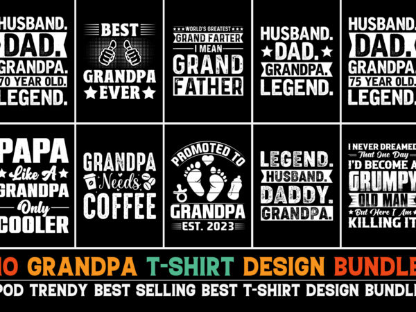 Grandpa t-shirt design bundle