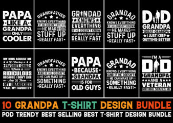 GrandadT-Shirt Design Bundle