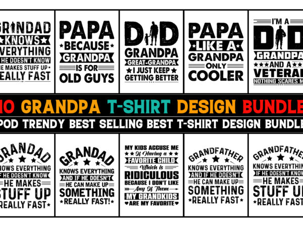 Grandpa t-shirt design bundle