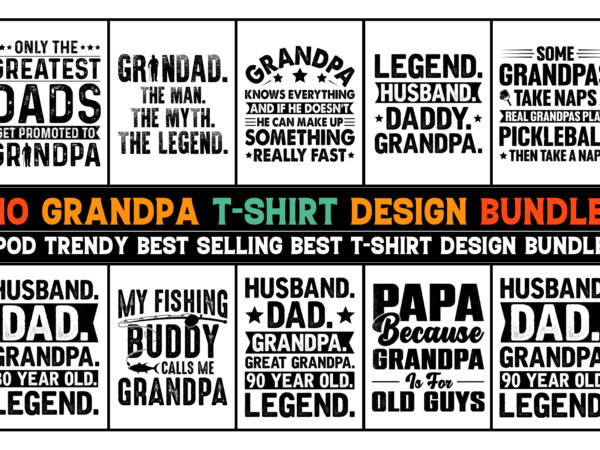 Grandpa t-shirt design bundle