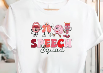 Groovy Speech Therapy Speech Language Pathologist Squad PC t shirt design template