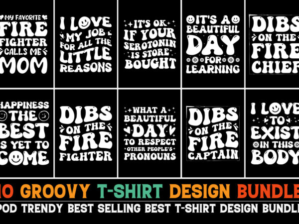 Groovy t-shirt design bundle Groovy t-shirt design bundle
