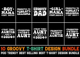 Groovy T-Shirt Design Bundle