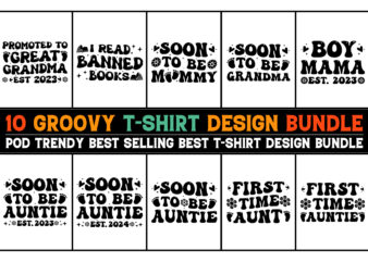 Groovy T-Shirt Design Bundle