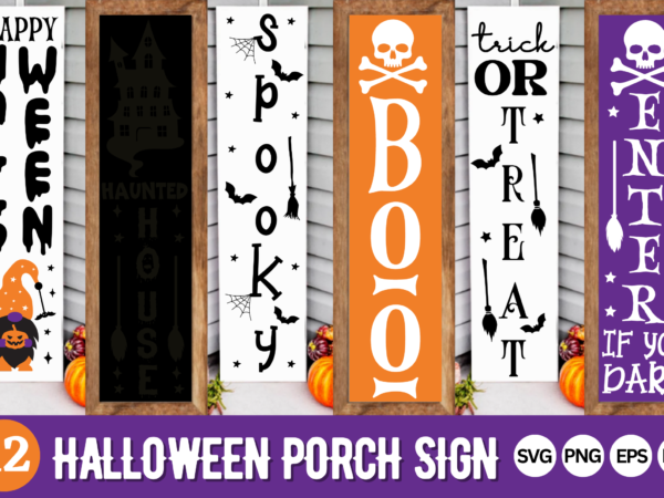 Halloween porch sign svg bundle, halloween t-shirt bundle