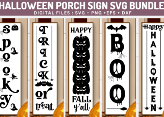 Halloween Porch Sign Svg Bundle,Halloween T-SHIRT Bundle