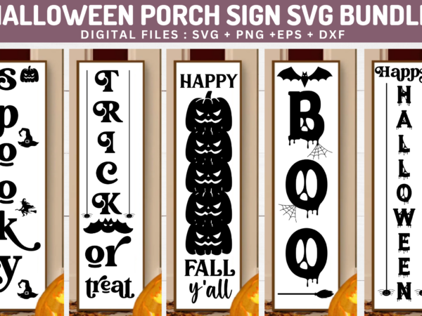 Halloween porch sign svg bundle,halloween t-shirt bundle