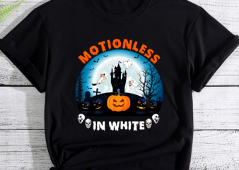 Halloween Pumpkin Scary Funny Motionlesses In White PC graphic t shirt